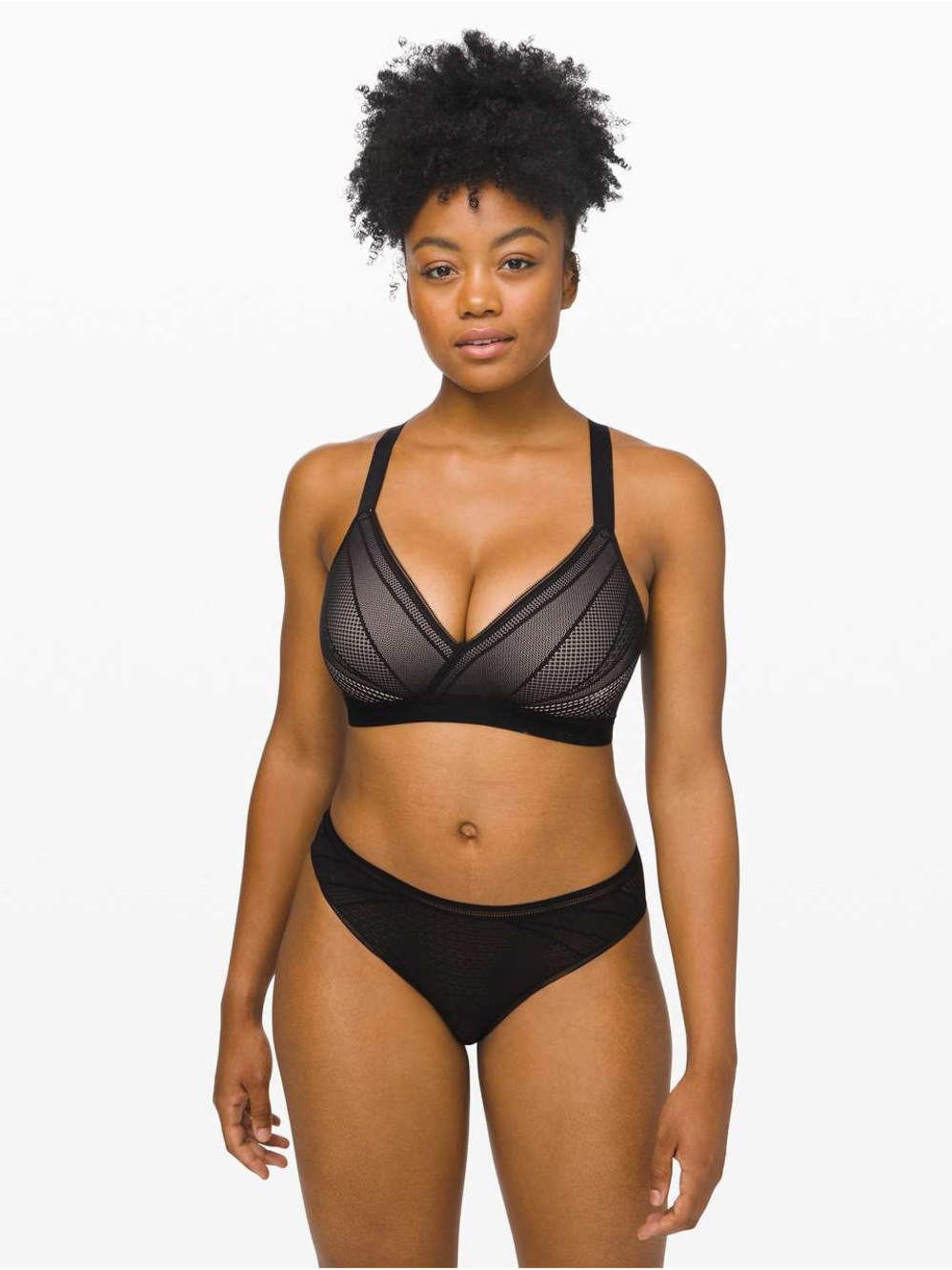 NWT Lululemon Awake to Lace Bra ~ Black / Barely Beige 36DD 36E